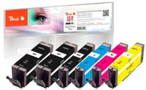 Peach PI100-337 Druckerpatrone 6 Stück(e) Standardertrag Schwarz, Cyan, Magenta, Gelb