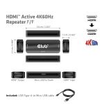 CLUB3D CAC-1307 Audio-/Video-Leistungsverstärker AV-Repeater Schwarz