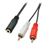 Lindy 35677 Audio-Kabel 0,25 m 2 x RCA 3.5mm Schwarz,...