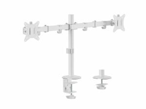 Equip 17"-32" Gelenk-Dual-Monitor-Tischhalterung, Weiß