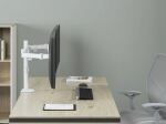 Equip 17"-32" Gelenk-Dual-Monitor-Tischhalterung, Weiß