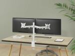 Equip 17"-32" Gelenk-Dual-Monitor-Tischhalterung, Weiß