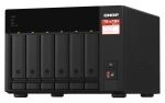 QNAP TS-673A NAS Tower Ryzen Embedded V1500B 8 GB DDR4 0 TB QNAP Turbo System Schwarz