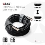 CLUB3D HDMI™ Hybrid AOC Cable 8K60Hz/4K120Hz 30m / 98.42 ft