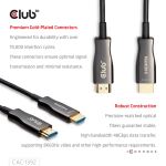 CLUB3D HDMI™ Hybrid AOC Cable 8K60Hz/4K120Hz 30m / 98.42 ft