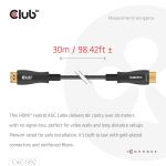 CLUB3D HDMI™ Hybrid AOC Cable 8K60Hz/4K120Hz 30m / 98.42 ft