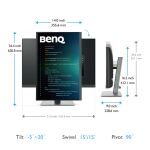 BenQ RD240Q Computerbildschirm 61,2 cm (24.1") 2560 x 1600 Pixel WQXGA LCD Schwarz