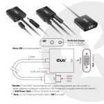 CLUB3D CAC-1302 Videokabel-Adapter 0,5 m HDMI Typ A (Standard) VGA (D-Sub) Schwarz