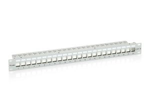 Equip 24-Port Keystone Cat.6 Geschirmtes Patch Panel, Hellgrau