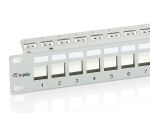 Equip 24-Port Keystone Cat.6 Geschirmtes Patch Panel, Hellgrau