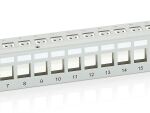 Equip 24-Port Keystone Cat.6 Geschirmtes Patch Panel, Hellgrau