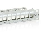 Equip 24-Port Keystone Cat.6 Geschirmtes Patch Panel, Hellgrau