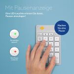 R-Go Tools Tastatur R-Go Numpad Break, ergonomischer Ziffernblock mit Pausensoftware, bluetooth, weiß