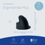 R-Go Tools Tastatur R-Go Numpad Break, ergonomischer Ziffernblock mit Pausensoftware, bluetooth, weiß