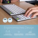 R-Go Tools Tastatur R-Go Numpad Break, ergonomischer Ziffernblock mit Pausensoftware, bluetooth, weiß