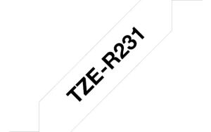 Brother TZE-R231 Etiketten erstellendes Band Schwarz auf weiss