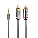 Lindy 35335 Audio-Kabel 3 m 3.5mm 2 x RCA Anthrazit