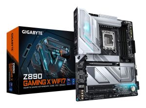GIGABYTE Z890 GAMING X WIFI7 Mainboard - Unterstützt Intel Core Ultra (Serie 2) CPUs, 16+1+2 Phasen VRM, bis zu 8800MHz DDR5 (OC), 1xPCIe 5.0 + 3xPCIe 4.0, Wi-Fi 7, 2.5GbE LAN, USB 4