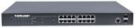 Intellinet 16-Port Gigabit Ethernet PoE+ Web-Managed Switch mit 2 SFP-Ports, IEEE 802.3at/af Power over Ethernet (PoE+/PoE)-konform, 374 W, Endspan, PDM-Funktion, 19" Rackmount