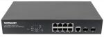 Intellinet 8-Port Gigabit Ethernet PoE+ Web-Managed Switch mit 2 SFP-Ports, 8 x PoE-Ports, IEEE 802.3at/af Power over Ethernet (PoE+/PoE), 140 W, Endspan, Desktop, PDM-Funktion, 19" Rackmount
