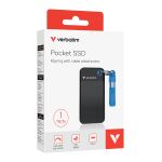 Verbatim Pocket SSD 1 TB USB Typ-C 3.2 Gen 2 (3.1 Gen 2) Schwarz, Blau