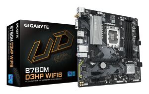 GIGABYTE B760M D3HP WIFI6 Mainboard – Unterstützt Intel Core Prozessoren der 14. Generation, digitales 4+1+1 Phasen VRM, bis zu 5600 MHz DDR5, 2x PCIe 4.0 M.2, Wi-Fi 6, GbE LAN, USB 3.2 Gen 1