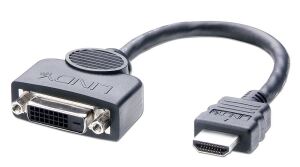 Lindy 41227 Videokabel-Adapter 0,2 m DVI-D HDMI Schwarz