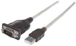 Manhattan USB auf Seriell-Konverter, Zum Anschluss eines seriellen Geräts an einen USB-Port, Prolific PL-2303HXD-Chipsatz, 0,45 m