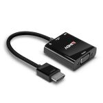 Lindy 38285 Videokabel-Adapter 0,1 m HDMI Typ A (Standard) VGA (D-Sub) Schwarz