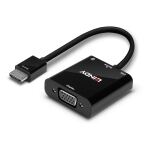 Lindy 38285 Videokabel-Adapter 0,1 m HDMI Typ A (Standard) VGA (D-Sub) Schwarz