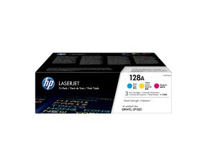HP 128A 3er-Pack Cyan/Magenta/Gelb Original LaserJet Tonerkartuschen