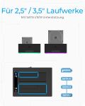 ICY BOX IB-127CL-U3; Docking und Klonstation für 2x 2,5" oder 3,5" HDD/SSD zu USB 3.2 Gen 1 Host, SINGLE + copy funktion, UASP & SATA III (6 Gbit/s)