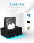 ICY BOX IB-127CL-U3; Docking und Klonstation für 2x 2,5" oder 3,5" HDD/SSD zu USB 3.2 Gen 1 Host, SINGLE + copy funktion, UASP & SATA III (6 Gbit/s)