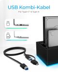 ICY BOX IB-127CL-U3; Docking und Klonstation für 2x 2,5" oder 3,5" HDD/SSD zu USB 3.2 Gen 1 Host, SINGLE + copy funktion, UASP & SATA III (6 Gbit/s)