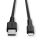 Lindy 31320 Lightning-Kabel 1 m Schwarz