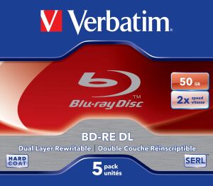 Verbatim BD-RE DL 50GB 2 x 5 Pack Jewel Case 5 Stück(e)