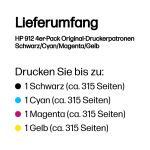 HP 912 4er-Pack Original-Druckerpatronen Schwarz/Cyan/Magenta/Gelb
