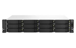 QNAP TS-1264U-RP NAS Rack (2U) Intel® Celeron® 8 GB DDR4 0 TB QNAP QTS Aluminium, Schwarz