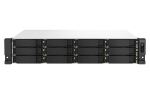 QNAP TS-1264U-RP NAS Rack (2U) Intel® Celeron® 8 GB DDR4 0 TB QNAP QTS Aluminium, Schwarz