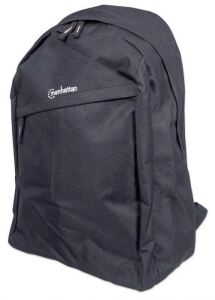 Manhattan Knappack Notebookrucksack, Für Notebooks bis 15,6", Top Load, sehr leicht, schwarz