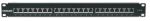 Intellinet 24-Port Cat6 Patchpanel, geschirmt, 24 Ports, FTP, 1 HE, Klemmleisten mit 90 Grad abgewinkelten Kabeleinführungen, schwarz