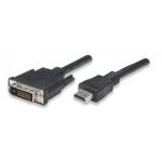 Techly ICOC-HDMI-D-030 Videokabel-Adapter 3 m DVI-D Schwarz