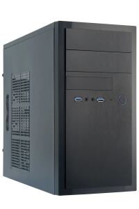 Chieftec HT-01B-OP Computer-Gehäuse Mini Tower Schwarz