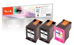 Peach PI300-658 Druckerpatrone 3 Stück(e) Standardertrag Schwarz, Cyan, Magenta, Gelb