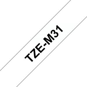 Brother TZE-M31 Etiketten erstellendes Band Schwarz auf transparent