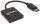 Manhattan DisplayPort auf 2-Port DisplayPort MST-Hub, Zum Verteilen eines DisplayPort-Signals auf zwei DisplayPort-Monitore, Anzeigemodi Gespiegelt, Erweitert und Videowand, 4K@30Hz, Stromversorgung über USB, schwarz