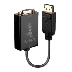 Lindy 41006 Videokabel-Adapter 0,15 m VGA (D-Sub) DisplayPort Schwarz