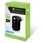 Techly IUSB3-HUB3-ROTB Schnittstellen-Hub USB 3.2 Gen 1...