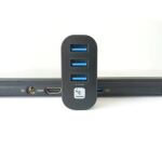 Techly IUSB3-HUB3-ROTB Schnittstellen-Hub USB 3.2 Gen 1 (3.1 Gen 1) Type-A 5000 Mbit/s Schwarz