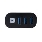 Techly IUSB3-HUB3-ROTB Schnittstellen-Hub USB 3.2 Gen 1 (3.1 Gen 1) Type-A 5000 Mbit/s Schwarz